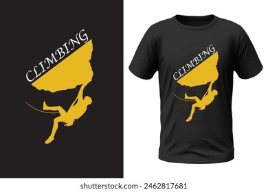 Climbing t-shirt design, outdoor design and vector file