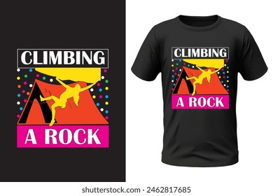 Climbing t-shirt design, outdoor design and vector file