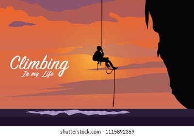 climbing Vector drawing