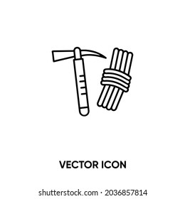 Climbing vector icon. Modern, simple flat vector illustration for website or mobile app.Rope symbol, logo illustration. Pixel perfect vector graphics	