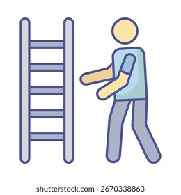Icono de Vector de escalada que puede modificarse o editarse fácilmente

