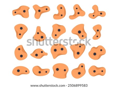 Climbing Wall Grip Ilustration Set