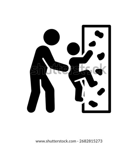Climbing Wall Help Icon Isolated On White Background 

