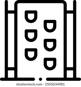 climbing wall icon. Thin Linear Style Design Isolated On White Background
