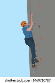 Climbing Wall illustration graphic vector