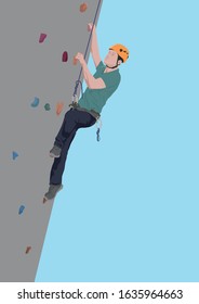 Climbing Wall on illustration graphic vector