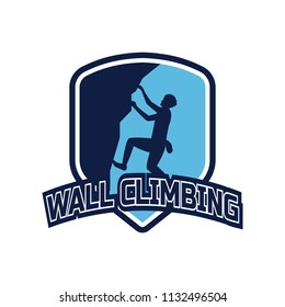 Climbing Wall Sport Logo Vector Illustration Stock Vector (Royalty Free ...