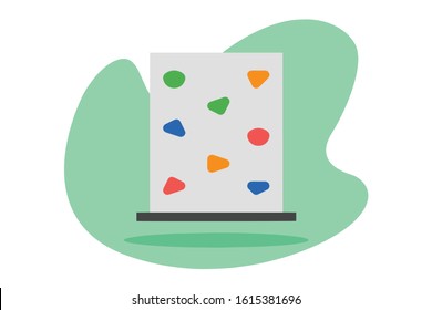 Climbing Wall Vector Icon Design On White Background 