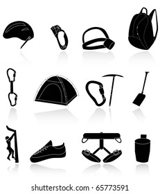 climbing,camping and exploration icons