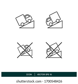climbs and waydown truck icon symbol design element vector eps 10