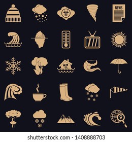 Clime icons set. Simple set of 25 clime vector icons for web for any design