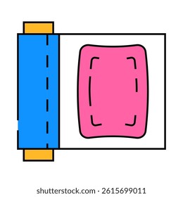 cling film plastic line icon vector. cling film plastic sign. isolated symbol illustration