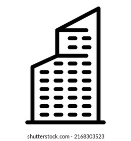 Clinic building icon outline vector. Modern city. Center store