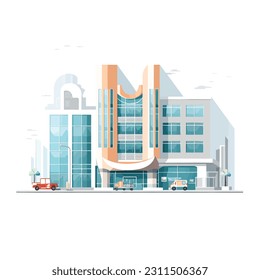 Vector de construcción clínica aislado en blanco