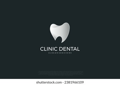Clinic dental logo designs. Tooth abstract icons, dentist stomatology medical doctor. Vector concept
