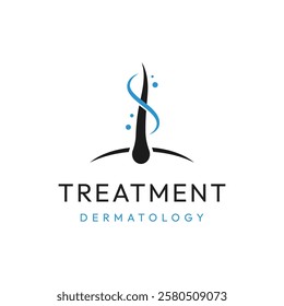 clinic dermatology hair care logo design.Logo for business, clinic and symbol.
