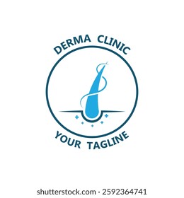 clinic dermatology hair care logo design.Logo suitable for business, clinic, beauty and symbol