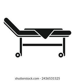 Clinic empty bed icon simple vector. Emergency hospitalization. State well venue