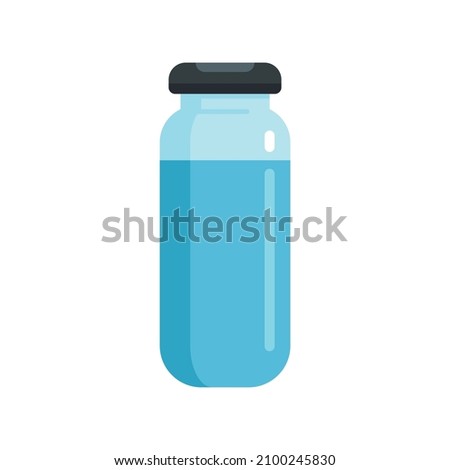 Clinic eye liquid icon. Flat illustration of clinic eye liquid vector icon isolated on white background