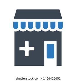 clinic glyph colour vector icon