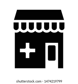 clinic glyph flat vector icon