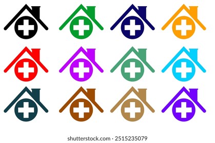 Clinic or hospital logo in many color can be use as sticker or anything you like