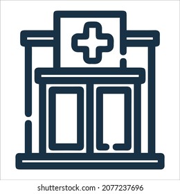 Clinic or hospital medical icon