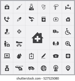 Clinic Icon. Doctor Icons Universal Set For Web And Mobile