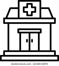 Clinic Icon Line Vector Illustration