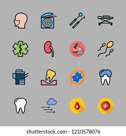 clinic icon set. vector set about reproduction, sperm, plastic surgery and science icons set.