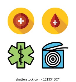 clinic icon set. vector set about blood, hospital, health clinic and dental floss icons set.