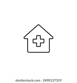 Clinic icon vector. EPS 10 editable vector