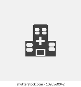 clinic icon vector illustration. hospital icon vector.