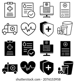 Clinic icon vector set. Hospital illustration sign. help symbol. infirmary logo. Ambulance mark.