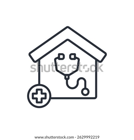 clinic icon. vector.Editable stroke.linear style sign for use web design,logo.Symbol illustration.