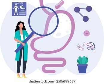 clinic, lady, doctor, medicine, hospital, person, research, lab, medical, health, chemistry, science, test, experiment, illustration, man, vector, patient, flat, healthcare, boy, woman, care, 

