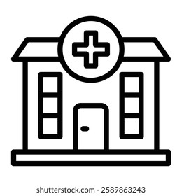 Clinic Line Icon Design For Personal And Commercial Use