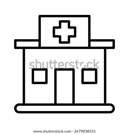 Clinic line icon vector collection