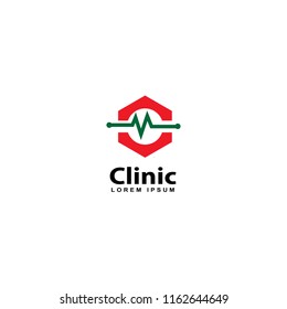 clinic logo design vector template