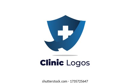 clinic logos can also for medical logo , eye specialist clinic , health care - dental clinic  -  beauty clinic  , drugstore - pharmacy  Nutritionists and Nurses,  with a modern style , EPS 10 vector 