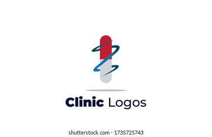 clinic logos can also for medical logo , eye specialist clinic , health care - dental clinic  -  beauty clinic  , drugstore - pharmacy  Nutritionists and Nurses,  with a modern style , EPS 10 vector 