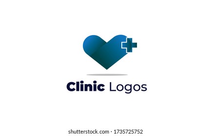 los logotipos de las clínicas también pueden incluir el logotipo médico, la clínica oftalmológica, la atención de la salud, la clínica dental, la clínica de belleza, la farmacia, los nutricionistas y las enfermeras, con un estilo moderno, el vector EPS 10 