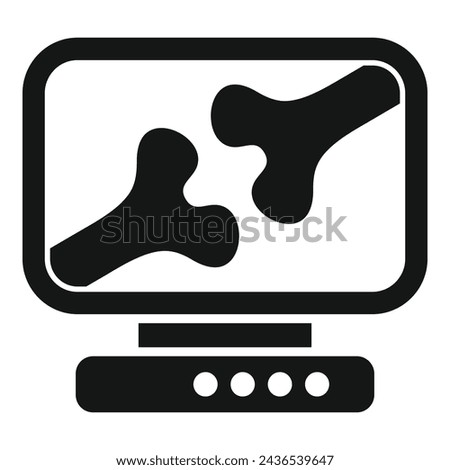 Clinic machine image icon simple vector. Xray examination. Surgery lung person