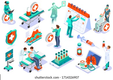 Clinic of medical health, woman medicine. Diagnosis at medicals pharmacies by doctor of clinical healthcare to patient. Hospital, medic pharmacy design. Consultation by the doctors vector illustration