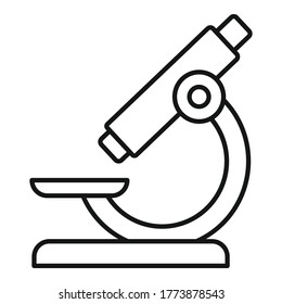 Clinic microscope icon. Outline clinic microscope vector icon for web design isolated on white background