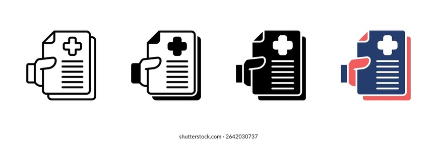 Clinic Notes icon sheet multiple style collection