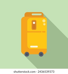 Clinic oxygen concentrator icon flat vector. Medical aid care. Asthma disease