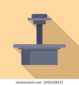 Clinic person device icon flat vector. Xray image. Individual client thorax