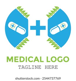 Clínica farmácia medicina especialista criativo moderno design logotipo minimalista