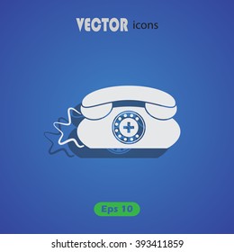 Clinic Phone vector icon. 